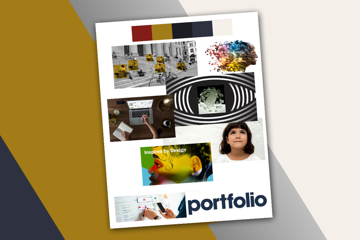 A mood board developed for my portfolio.