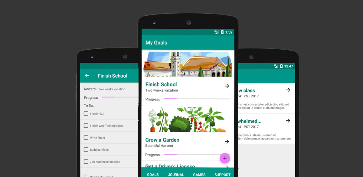 Screenshot of the My Goals application.